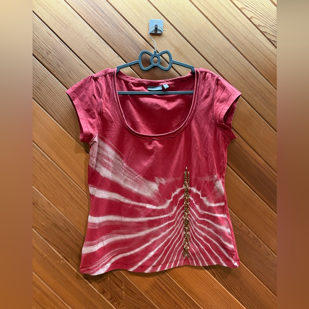 Mexx Boho Tie Dye Cotton Beaded Baby Tee